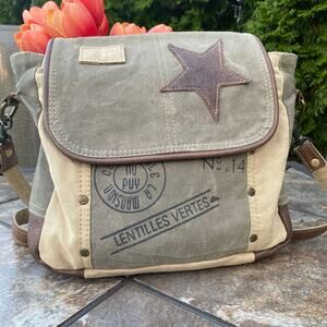 Myra Bag Olive and Tan Crossbody with Star Accent